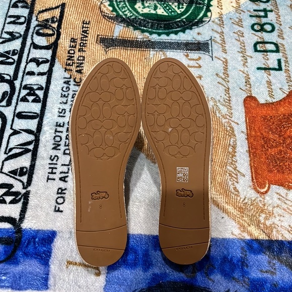 COPY - NWOT Coach Camille Black Leather Espadrilles 8 - Picture 2 of 3